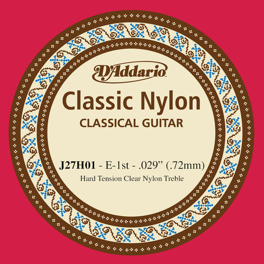 D'Addario J27H01 Student Nylon Classical Guitar Single String Hard Tension First String