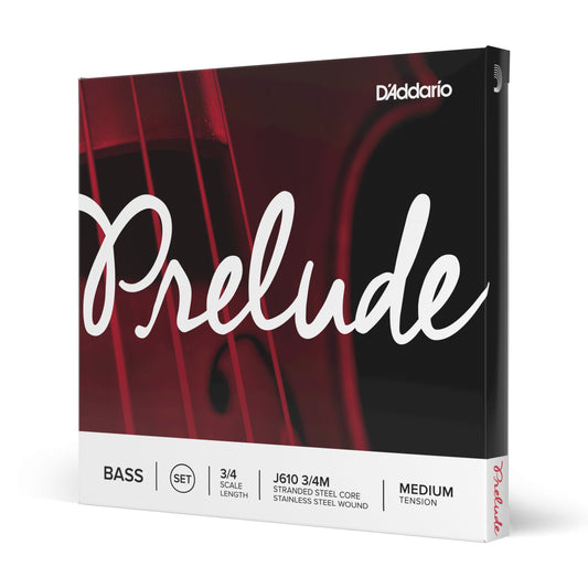 DAddario Prelude Bass String Set, 3/4 Scale, Medium Tension