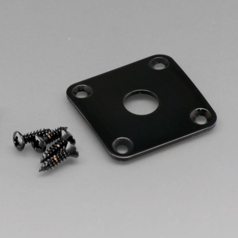 Gotoh JCB-4 Square LP Style Jack Plate Black