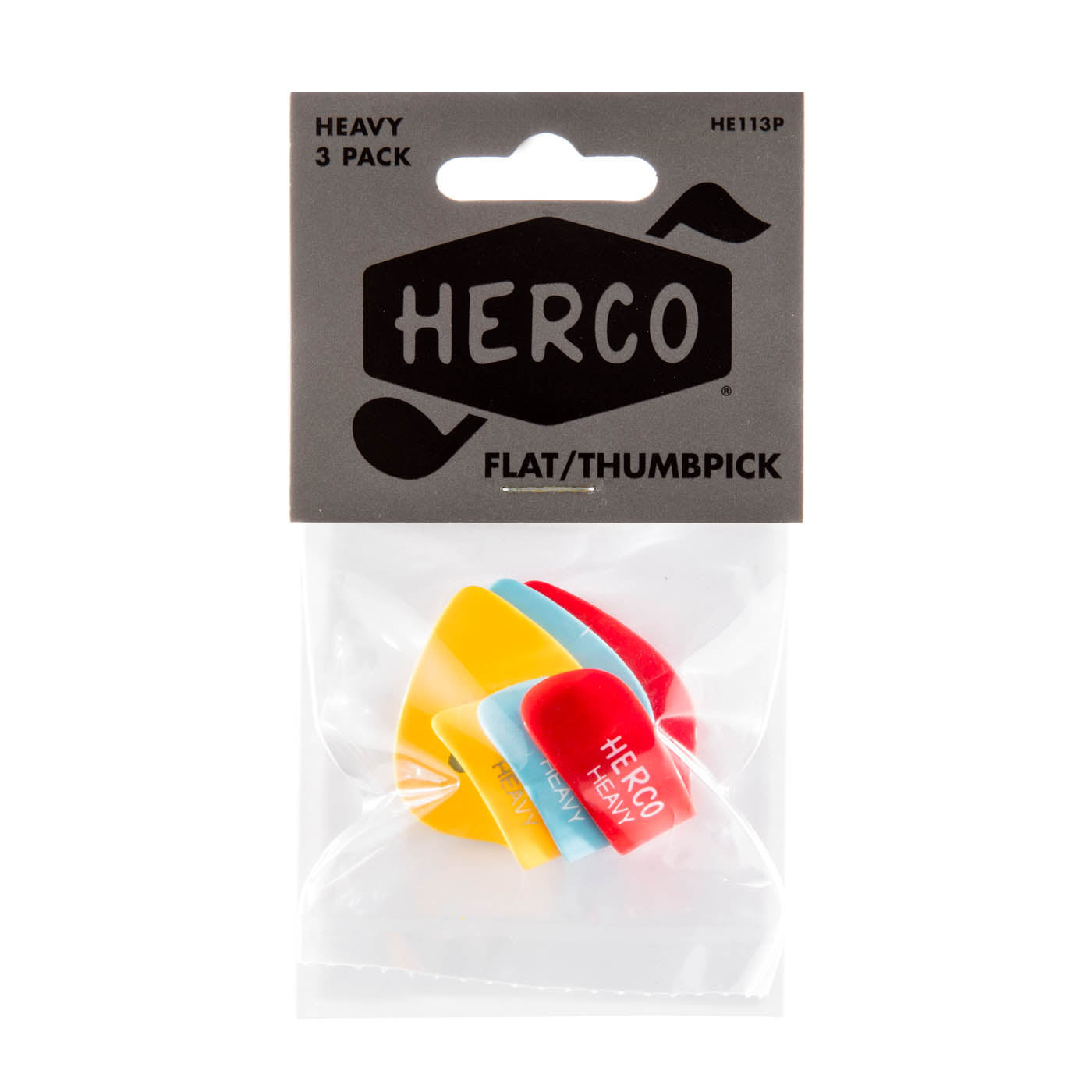 HERCO Flat Thumb Heavy Pick Players Pack (Pack of