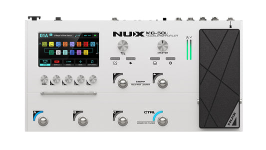 NUX Modeling Multi FX Pedal MG50LI White Finish w/ bag