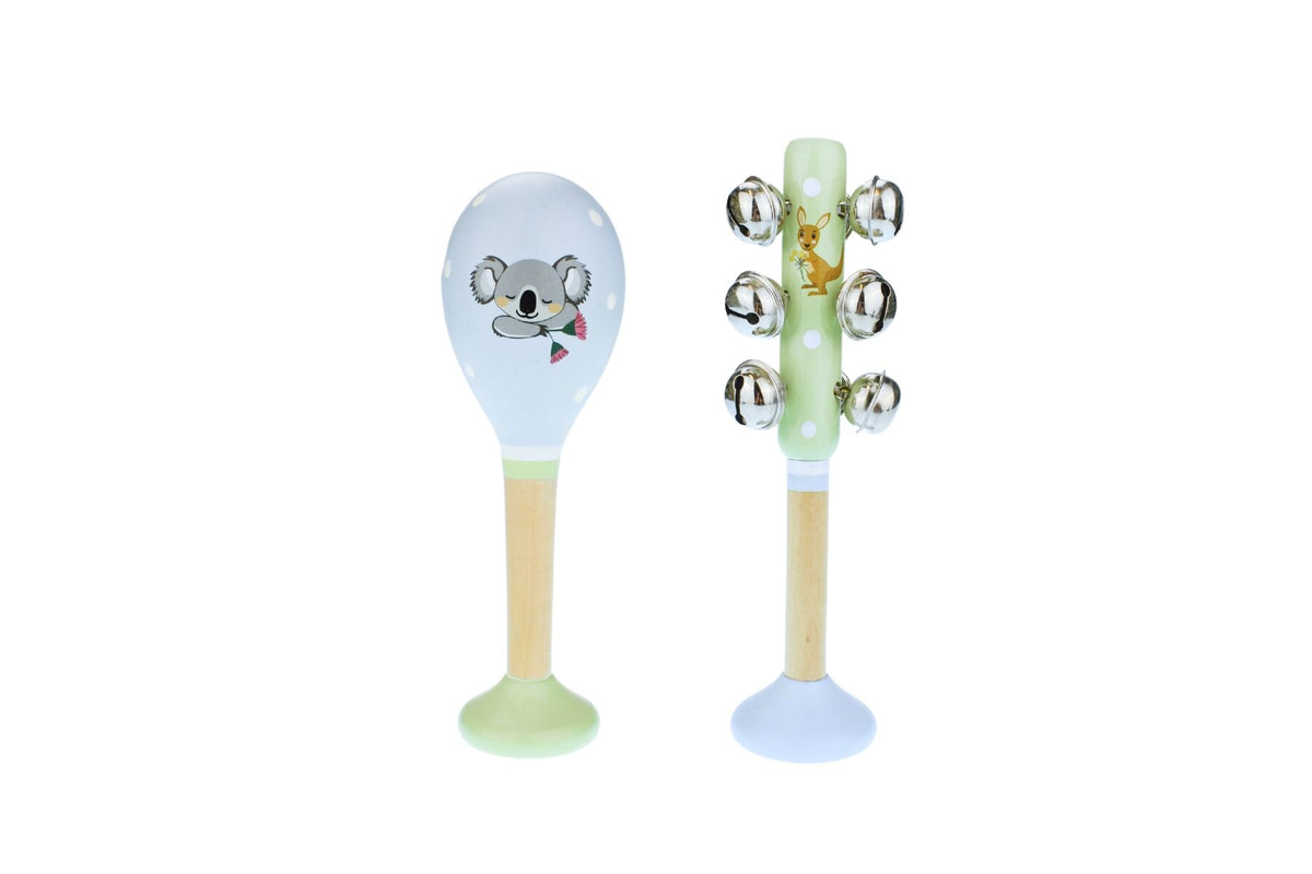 Koala Dream Bush Buddies Australian Animals Maraca and Bell Stick Set
