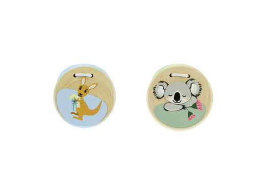 Koala Dream Bush Buddies Koala and Kangaroo Wooden Castanets