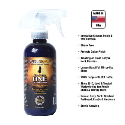 Music Nomad The Guitar One 12oz. Tech Size - All in 1 Cleaner, Polish & Wax