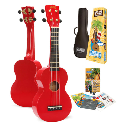 Mahalo Rainbow Series Soprano Ukulele - Learn 2 Pl