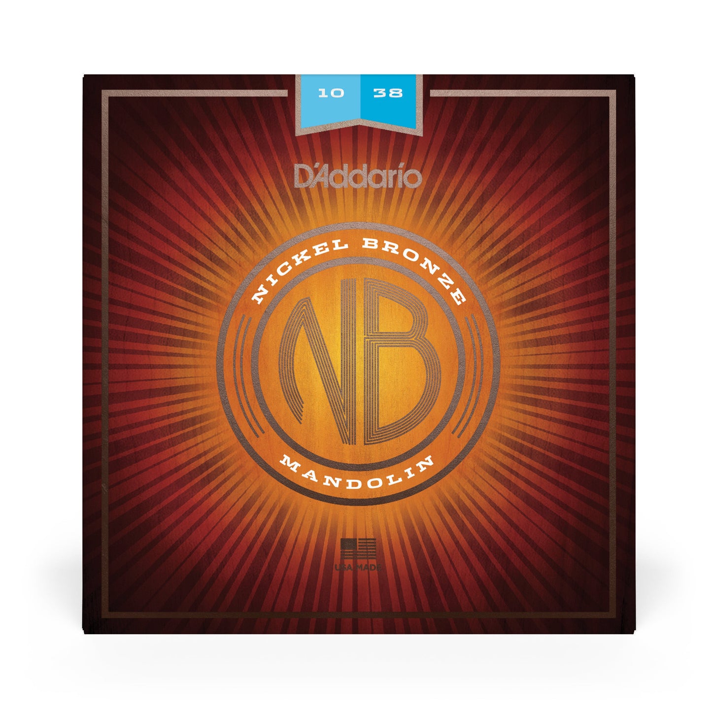 DAddario NBM1038 Nickel Bronze Mandolin Strings, Light, 10-38