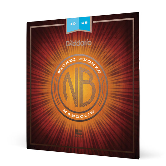 DAddario NBM1038 Nickel Bronze Mandolin Strings, Light, 10-38