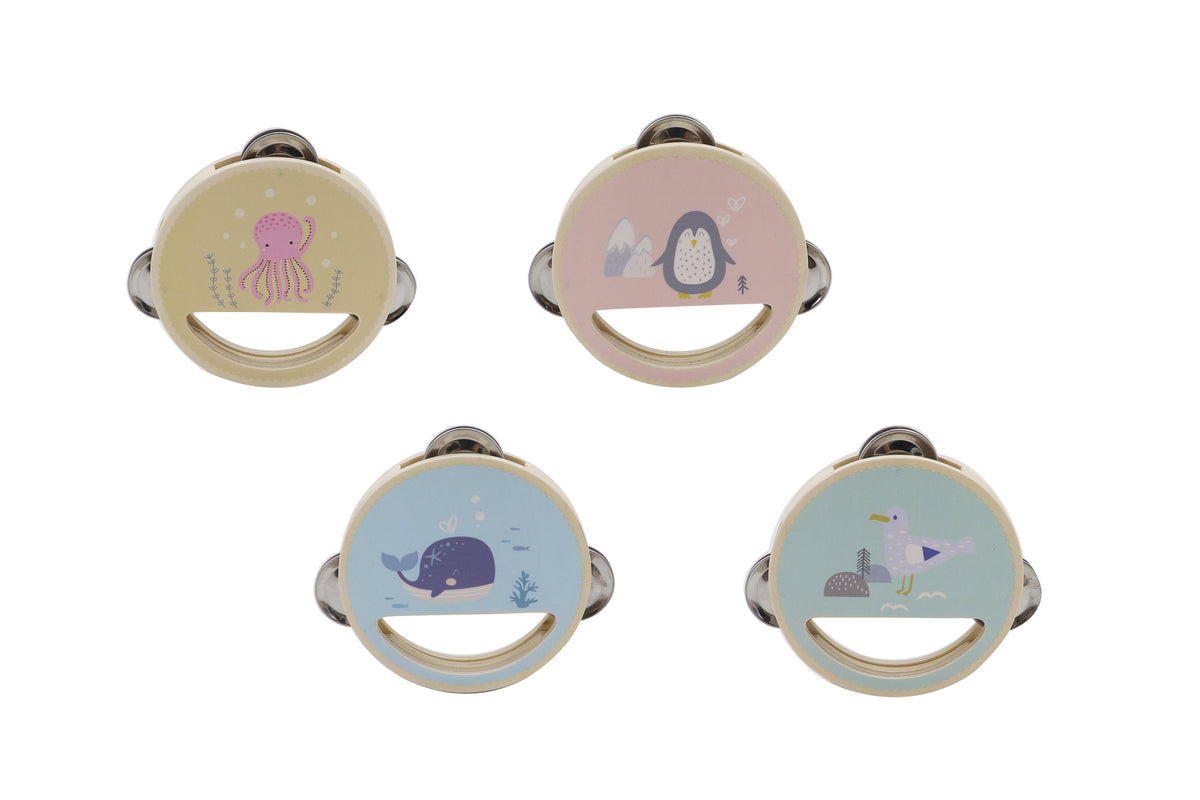 Kaper Kidz Calm & Breezy Ocean Wooden Tambourine