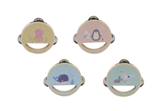 Kaper Kidz Calm & Breezy Ocean Wooden Tambourine