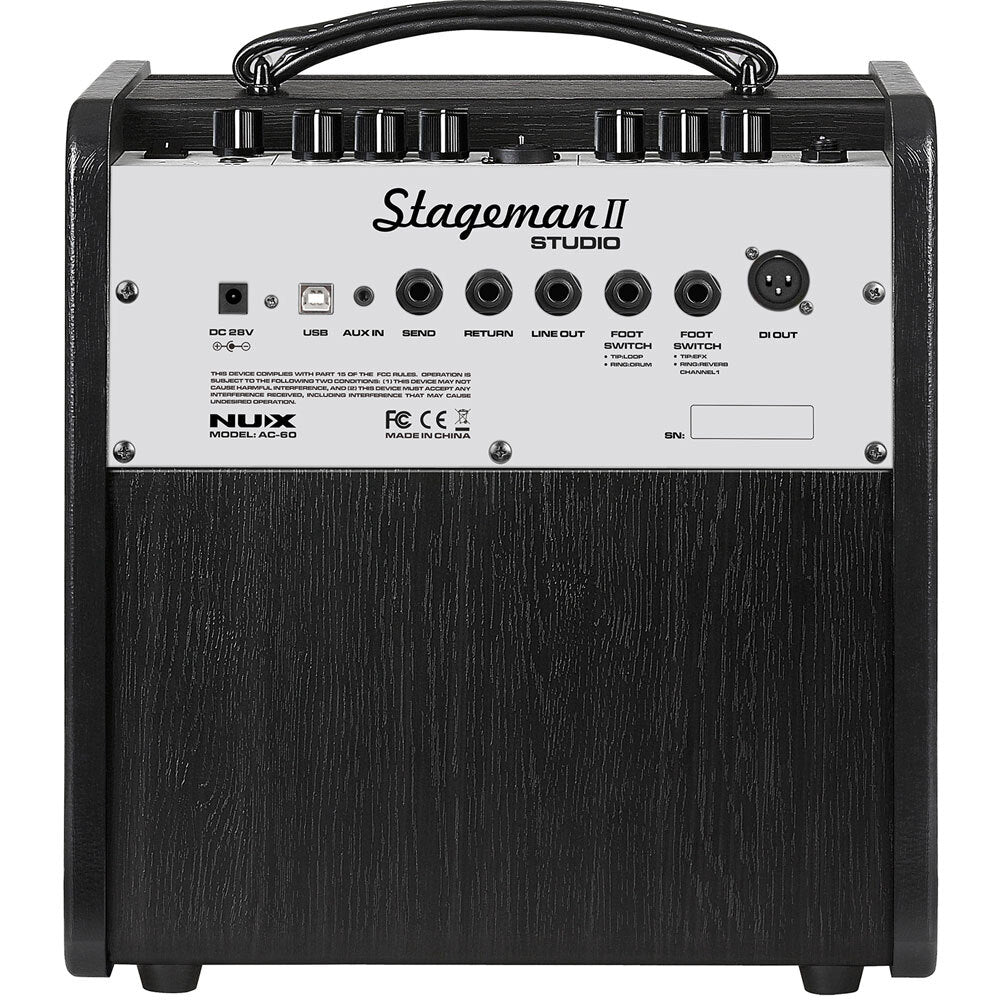 NUX Stageman II Studio, 60W Acoustic Guitar Amplifier with Digital FX