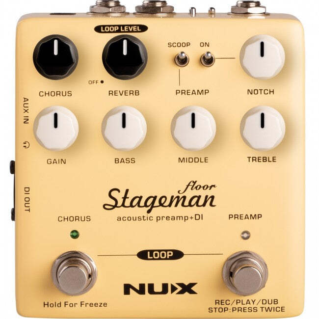 NUX Stageman Floor Acoustic Preamp & DI Pedal