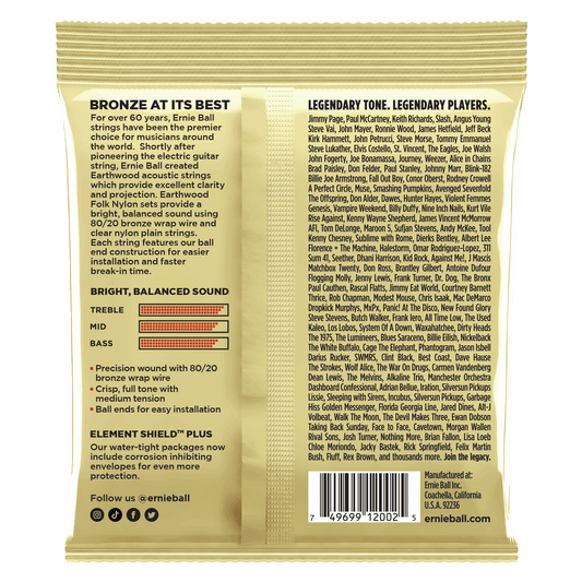 Ernie Ball Earthwood Medium 80/20 Bronze Acoustic Guitar Strings - 13-56 Gauge
