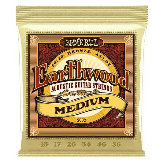 Ernie Ball Earthwood Medium 80/20 Bronze Acoustic Guitar Strings - 13-56 Gauge