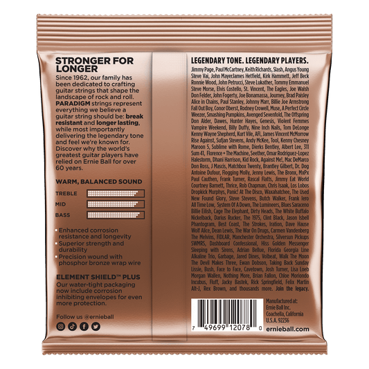 Ernie Ball Paradigm Light Phosphor Bronze Acoustic Guitar Strings 11-52