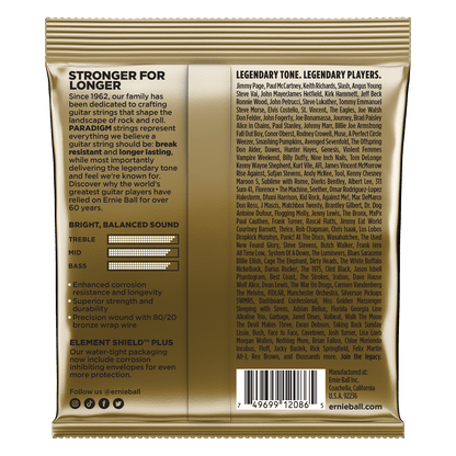 Ernie Ball Paradigm Medium Light 80/20 Bronze Acoustic Guitar Strings 12-54