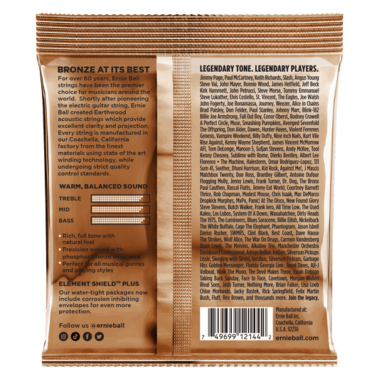 Ernie Ball Earthwood Medium Phosphor Bronze Acoustic Guitar Strings - 13-56 Gauge