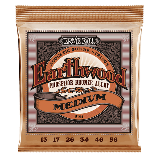 Ernie Ball Earthwood Medium Phosphor Bronze Acoustic Guitar Strings - 13-56 Gauge