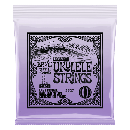 Ernie Ball Concert/Tenor Wound Low G Nylon Ball End Ukulele Strings - Black