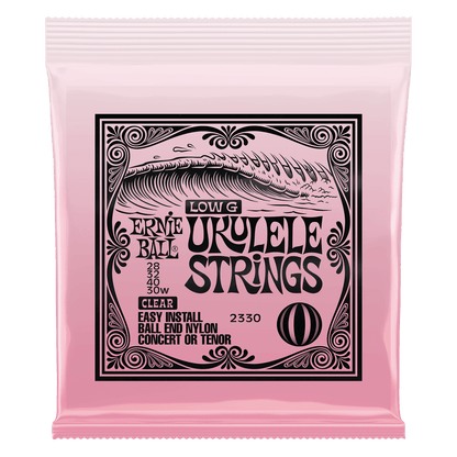 Ernie Ball Concert/Tenor Wound Low G Nylon Ball End Ukulele Strings - Clear