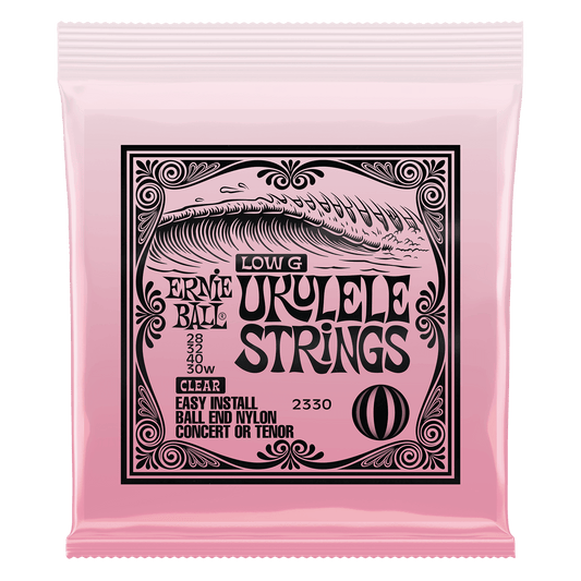 Ernie Ball Concert/Tenor Wound Low G Nylon Ball End Ukulele Strings - Clear