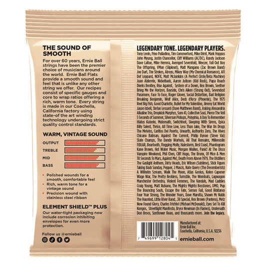 Ernie Ball Flatwound Group II Electric Bass Strings - 50-105 Gauge