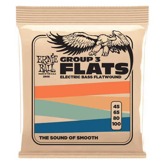 Ernie Ball Flatwound Group III Electric Bass Strings - 45-100 Gauge