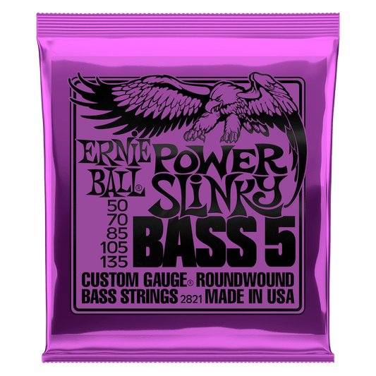 Ernie Ball - Power Slinky 5-String Nickel Wound Electric Bass Strings 50-135 Gauge