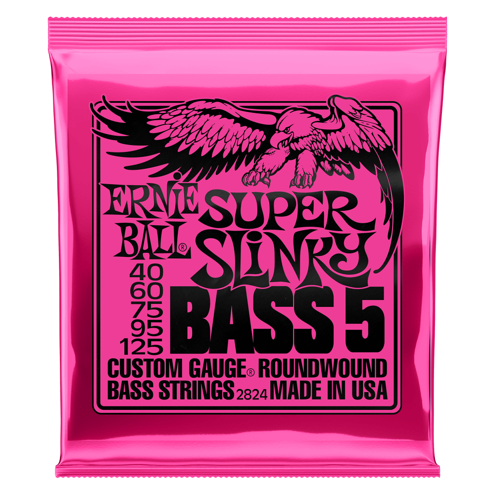 Ernie Ball - Super Slinky 5-String Nickel Wound Electric Bass Strings 40-125 Gauge