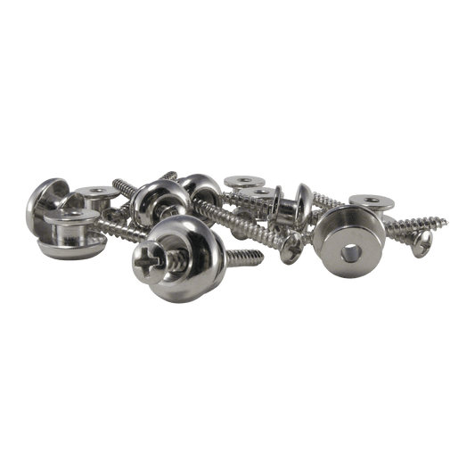Ernie Ball Nickel-Plated Brass Strap Buttons - Bag of 12