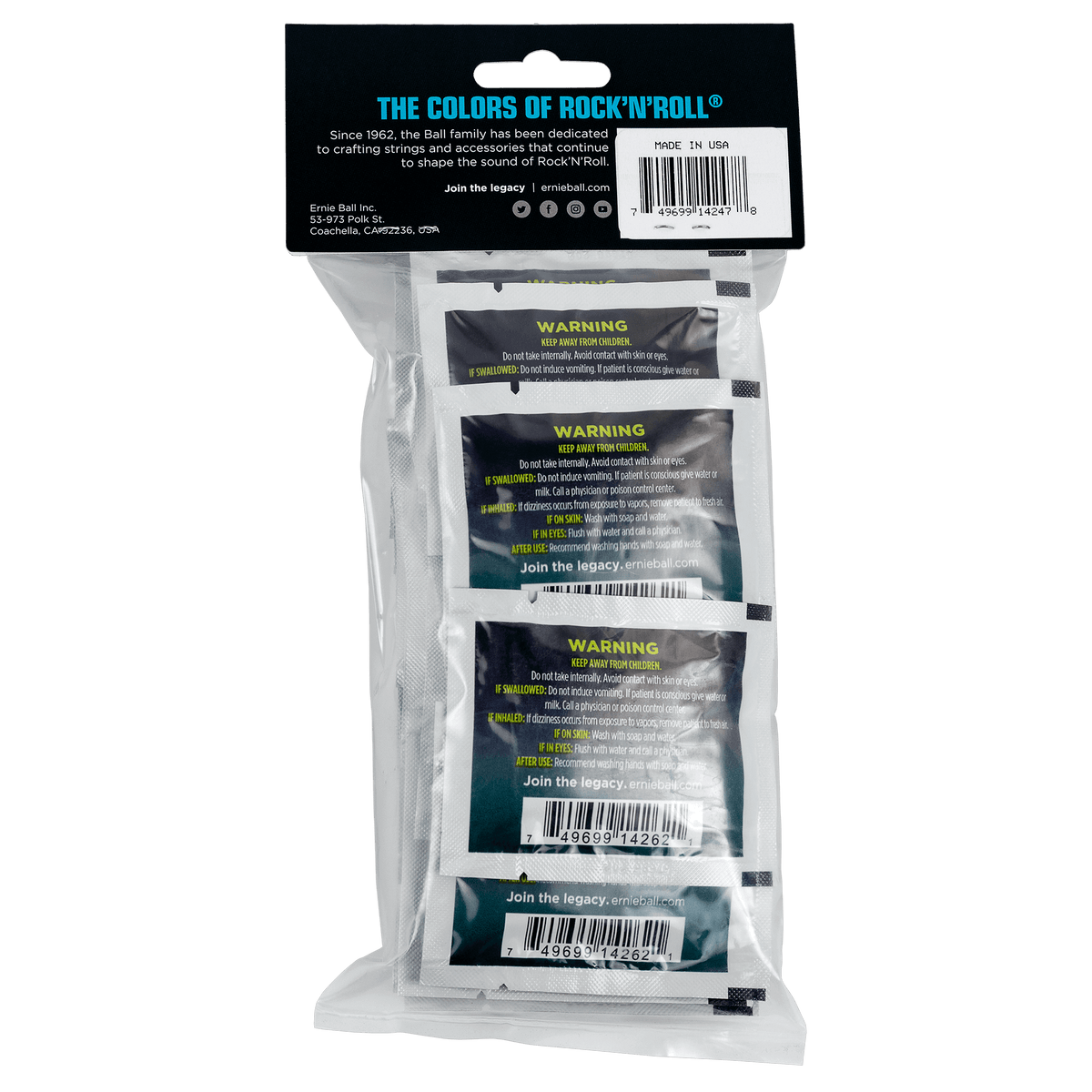 Ernie Ball Wonder Wipes Fretboard Conditioner 20 Pack