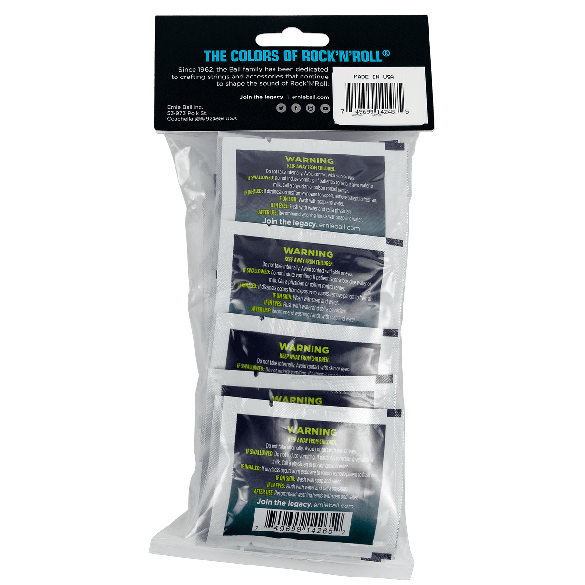 Ernie Ball Wonder Wipes Instrument Polish 20 Pack