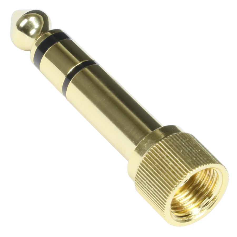 Pig Hog 3.5mm(F)-1/4"(M) Stereo Adapter threaded