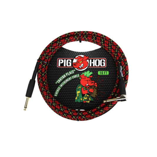 Pig Hog "Tartan Plaid" Instrument Cable, 10ft. RA
