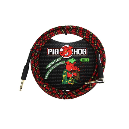 Pig Hog "Tartan Plaid" Instrument Cable, 10ft. RA