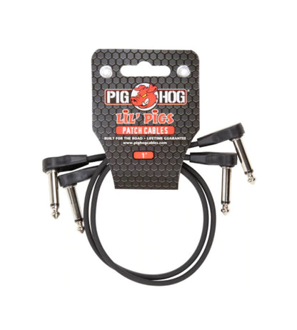 Pig Hog Lil' Pigs Low Profile 1ft patch cables, 2pk