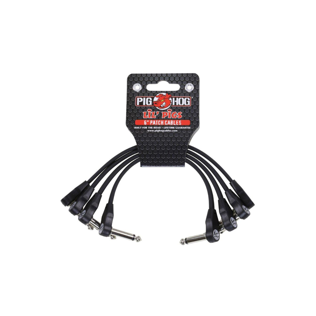 Pig Hog Lil' Pigs Low Profile 6" patch cables, 4pk
