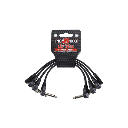 Pig Hog Lil' Pigs Low Profile 6" patch cables, 4pk