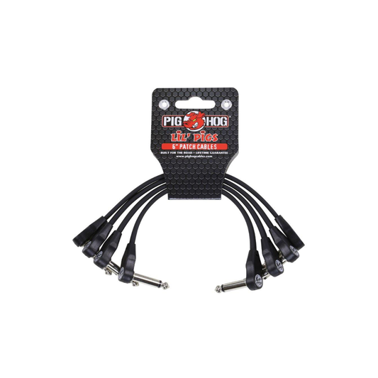 Pig Hog Lil' Pigs Low Profile 6" patch cables, 4pk