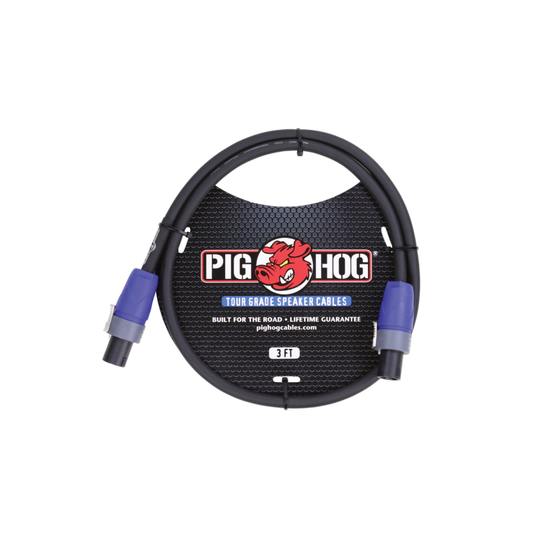 Pig Hog Speaker Cable, 3ft (14 gauge wire)
