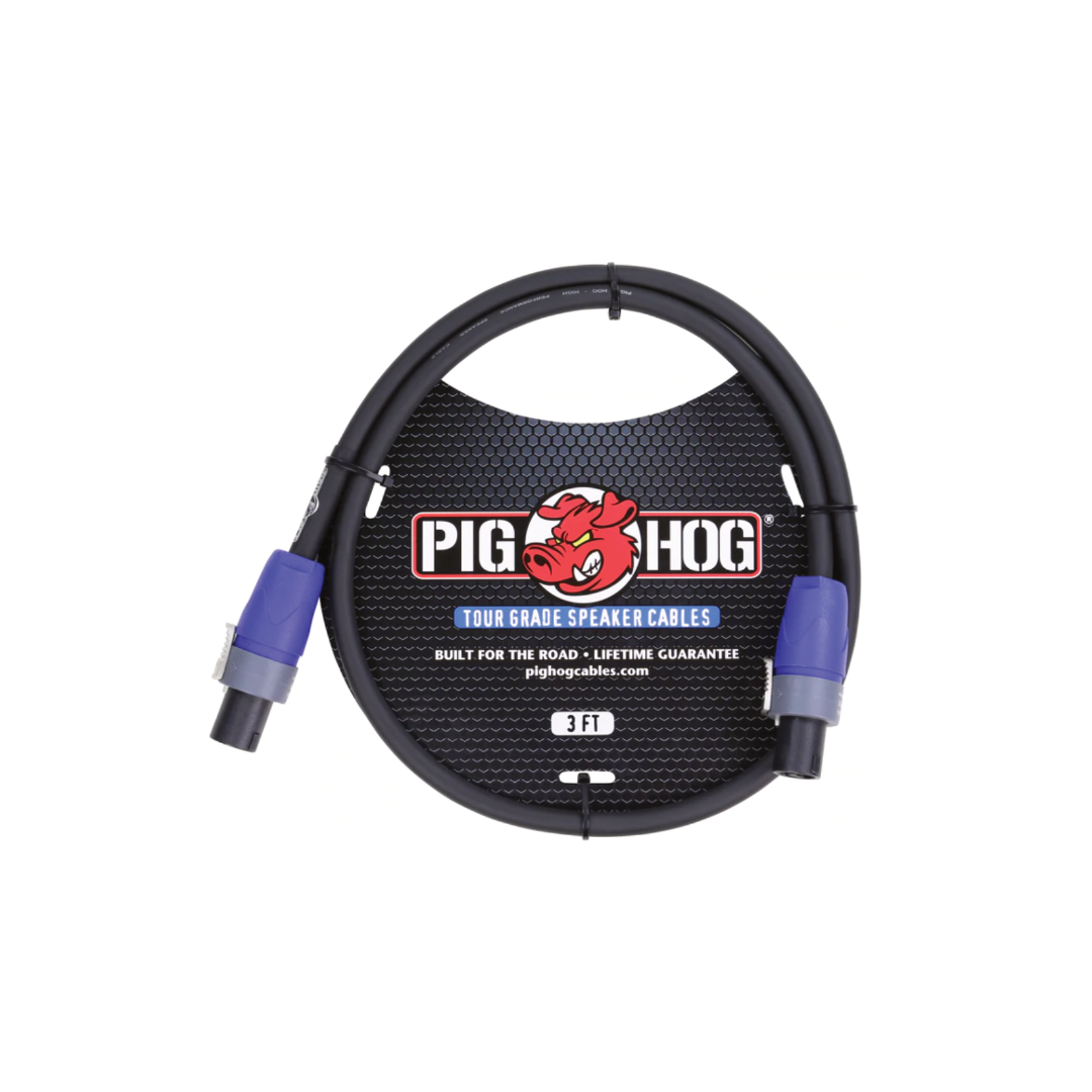 Pig Hog Speaker Cable, 3ft (14 gauge wire)
