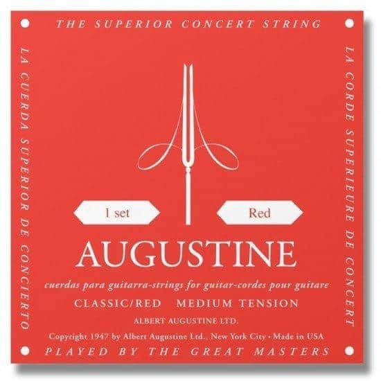 Augustine Classic Red Strings (Normal Tension Nylon Trebles/Medium Tension Silver Basses)