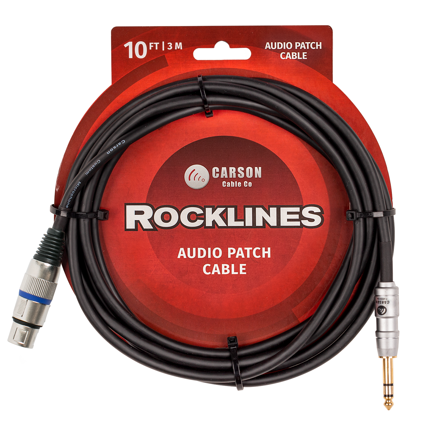 Carson RAD10ST Carson Rocklines - XLR to Jack Mic Cable - 10 Foot