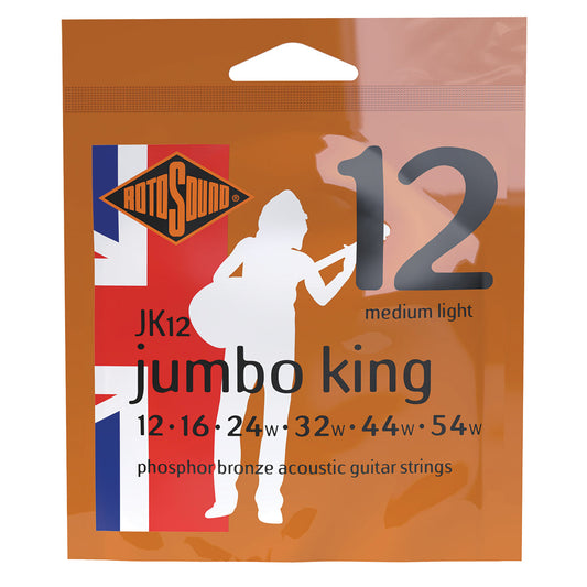Rotosound RJK12 Jumbo King Phosphor Bronze Set 12-54