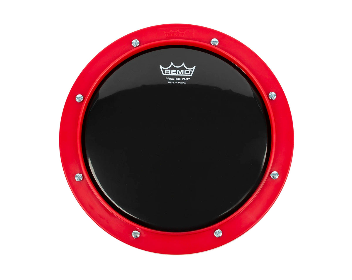 Remo 8" Tunable Practice Pad, Red, Ambassador Ebony Head