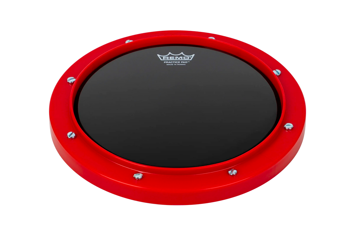 Remo 8" Tunable Practice Pad, Red, Ambassador Ebony Head