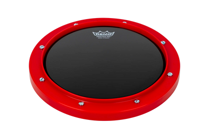 Remo 8" Tunable Practice Pad, Red, Ambassador Ebony Head