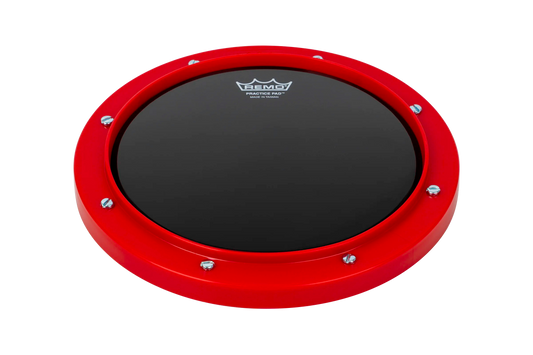 Remo 8" Tunable Practice Pad, Red, Ambassador Ebony Head