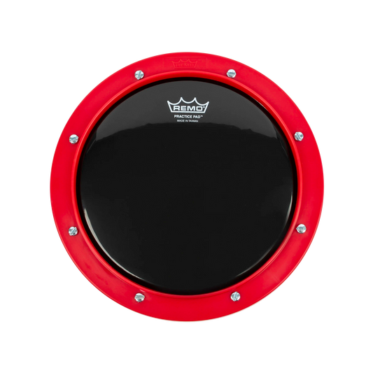 Remo 8" Tunable Practice Pad, Red, Ambassador Ebony Head