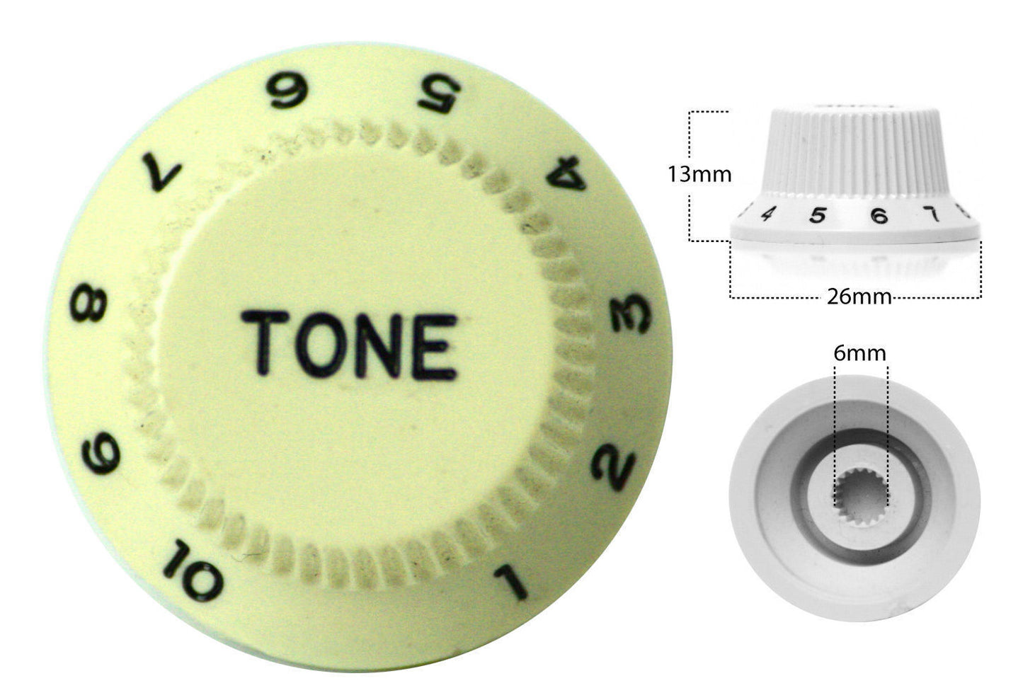 Strat Style Control Tone Knob For Electric Guitar