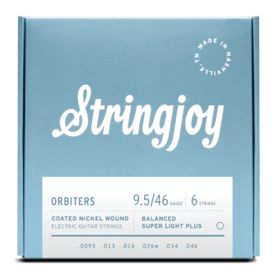 Stringjoy Orbiters | Balanced Super Light Plus Gauge (9.5-46) Coated Nickel Wound Electric Guitar Strings